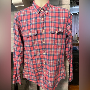 J Crew Madras shirts pink and blue‎ women’s medium